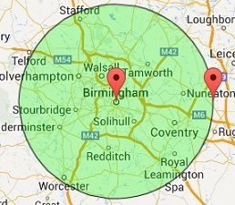 map radius